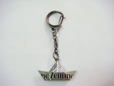 3D Boat Shape Metal Keyring