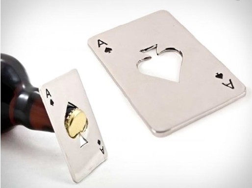 Ace Poker Card Bottle Opener of Aluminum