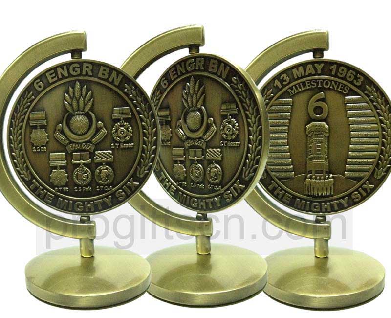 Antique Bronze Finishing UAE 3D The Mighty Six Design Metal Paperweight